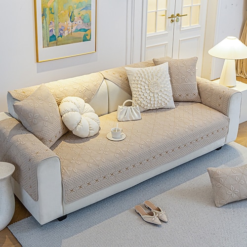 Gesteppter Sofabezug, Sofa-Sitzbezug, Sofabezug, Möbelschutz, rutschfeste Sofabezüge für Hunde, Katzen, Kinder (einzeln verkauft/nicht im Set) Image