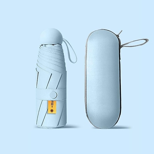 Reise-Sonnenschirm – automatisches Öffnen/Schließen, leicht und tragbar, robuster, wasserdichter Faltsonnenschirm mit UV-Schutz für Sonne und Regen – für Männer und Frauen Image