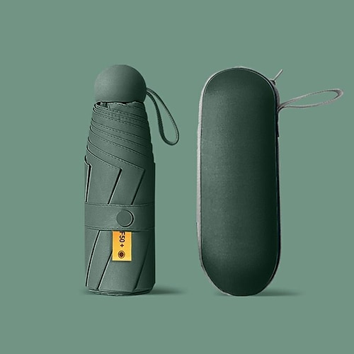 Reise-Sonnenschirm – automatisches Öffnen/Schließen, leicht und tragbar, robuster, wasserdichter Faltsonnenschirm mit UV-Schutz für Sonne und Regen – für Männer und Frauen Image