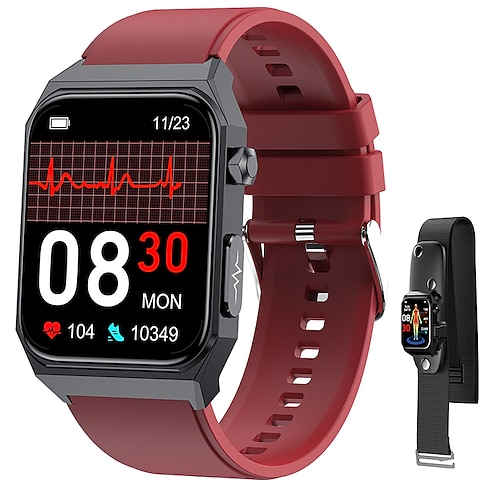 1.91 Zoll Cardica Blutzucker Smartwatch EKG-Überwachung Blutdruck Körpertemperatur Smartwatch Herren IP68 Wasserdicht Fitness Tracker Image