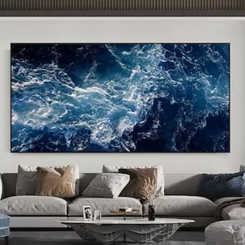 Ölgemälde handgemalte handgemalte Wandkunst abstrakte Pflanze floral blau lavendel Hauptdekoration Dekor gerollte Leinwand kein Rahmen ungedehnt Image