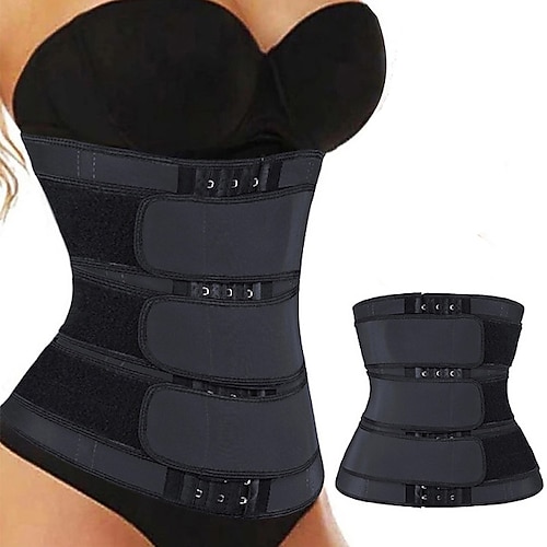 Body Shaper Schweiß Taillentrimmer Saunagürtel Sport Neopren Yoga Fitnessstudio Workout Pilates verstellbar langlebig Gewichtsverlust Bauchfettverbrenner Heißschweiß für Frauen Heimoutfits Image