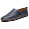 Herren Loafer Slip On Übergrössen Handgefertigte Schuhe Komfort Schuhe Wanderschuhe Klassisch Brautkleider schlicht Outdoor Täglich Leder Atmungsaktiv Halbschuhe Blaue Mulde Schwarze Mulde Weiße