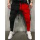 Herren Eng Jogginghose Jogger Karottenhose Hose Hosen Freizeithose Patchwork Kordelzug Elastische Taille Einfarbig Sport In voller Länge Casual Täglich Strassenmode Sport Chino Schlank Schwarz / Wei