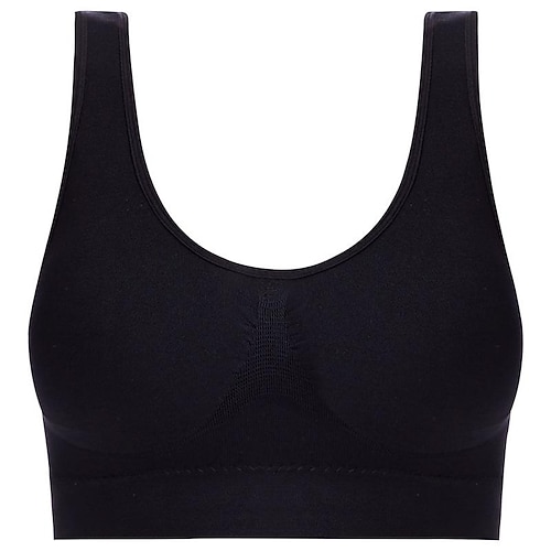 Unterwäsche für Damen in Übergröße, tief, bequem, Beauty-Back-Yogaweste mit Polstern, kein Stahlring, gerafft, stoßfest, Sport-BH, Heim-Outfits Image