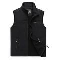 Herren Weste Angelweste Weste für Wanderer Ärmellose Weste Gilet-Jacke Outdoor Strasse Täglich Ausgehen Strassenmode Sport Herbst Winter Tasche Full Zip Polyester Windundurchlässig warm halten