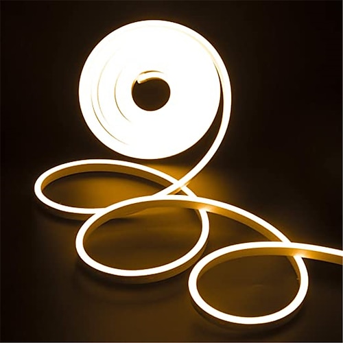 4m Neon Strip Lichter 360 LEDs 2835 SMD 6mm 1pc Warmweiß Weiß Rot Neujahrs wasserdicht zuschneidbar dekorativ 12 V Image
