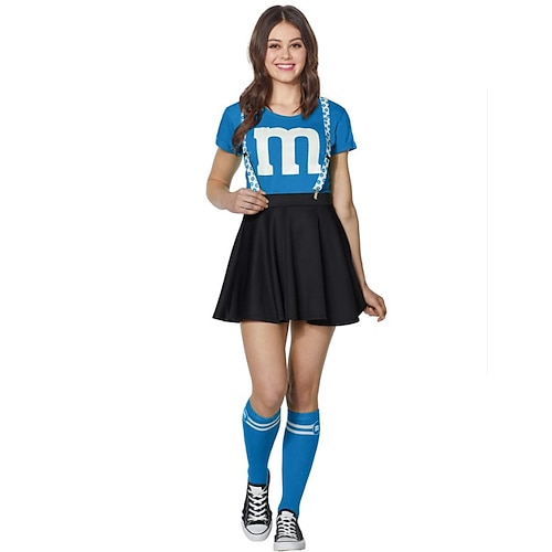Karnevalskostüm Cheerleader Karneval Cosplay Kostüm Cosplay Sexy Kostüm Erwachsene Damen Karneval Karneval Leistung Party Einfaches Karnevalskostüm Verkleiden