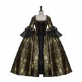 Rokoko Viktorianisch Renaissance Cocktailkleid Vintage-Kleid Kleid Partykostüm Maskerade Ballkleid Boden-Länge Prinzessin Damen Ballkleid Quadratischer Ausschnitt Übergröße Weihnachten Halloween