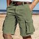 Herren Shorts Kurze Hosen Sommer-Shorts Strandshorts Kurze Hosen Lässige Shorts Tasche Multi Pocket Gerade geschnitten Glatt Komfort Atmungsaktiv Kurz Casual Täglich Festtage Kord Modisch Stilvoll