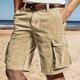 Herren Shorts Kurze Hosen Sommer-Shorts Strandshorts Kurze Hosen Lässige Shorts Tasche Multi Pocket Gerade geschnitten Glatt Komfort Atmungsaktiv Kurz Casual Täglich Festtage Kord Modisch Stilvoll