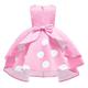 Kinder Mädchen Polka Dot Kleid Party Schleife Rosa Gelb Fuchsia Knielang Ärmellos Prinzessin Süß Kleider Sommer Normale Passform 3-10 Jahre