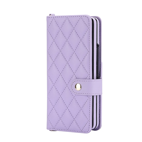 Handy Hülle Handyhüllen Für Samsung Galaxy Z Fold 7 Z Fold 6 Z Fold 5 Z Fold 4 Z Fold 3 Brieftaschenhülle Eckenschutz Stoßfest Retro TPU PU-Leder Image