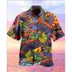 Herren Lässiges Hemd Hawaiihemd Sommerhemd Camp-Shirt Grafik-Shirt Aloha-Shirt Totenkopf Motiv Hai Fische Umlegekragen A B C D E 3D-Druck Casual Ausgehen Kurze Ärmel 3D Bekleidung Designer