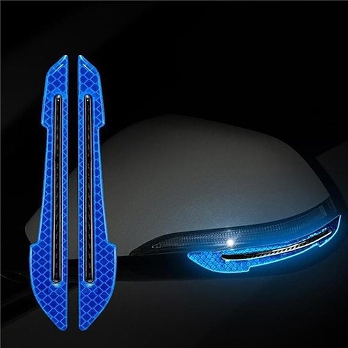 2 Stück reflektierende Autoaufkleber, Rückspiegel, reflektierende Schutzaufkleber, Abziehbilder, Sicherheitswarnung, Antikollision, universelles Auto-Außenzubehör