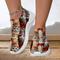 Damen Turnschuhe Slip-Ons Schuhe bedrucken Flyknit Schuhe Komfort Schuhe Outdoor Täglich Katze Flacher Absatz Modisch Brautkleider schlicht Fliegendes Weben Schwarz Weiß Rot