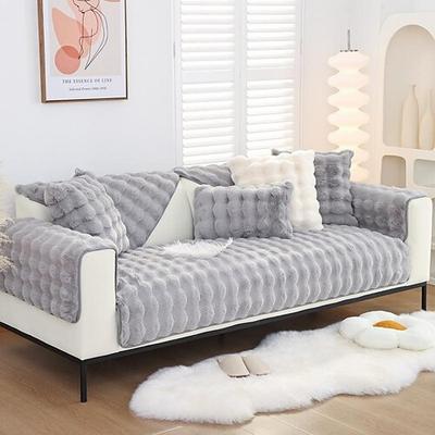 Sherpa-Sofabezug, Sofa-Sitzmatte, Plüsch-Schonbezug, Sofabezug, Möbelschutz, rutschfeste Sofabezüge für Hunde, Katzen, Kinder (einzeln verkauft/nicht im Set) Image