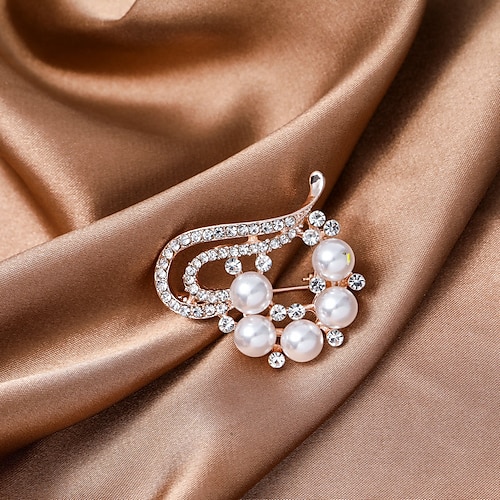 Elegant Retro Vintage 1950er Broschen Der große Gatsby Hochzeitsgast Kostüm Damen Hochzeit Hochzeitsgast Hochzeitsempfang Erwachsene Broschen Image