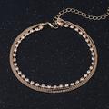 Damen Knöchel-Armband Glasperlen Romantisch Fusskettchen Schmuck Silber / Gold Für Strasse Ausgehen