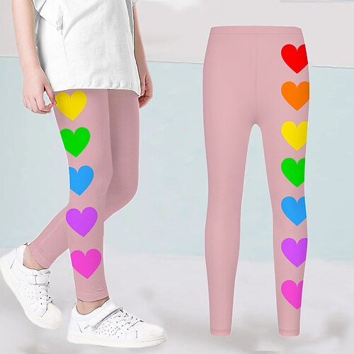 Mädchen 3D Graphic Hose Gamaschen Herbst Winter Aktiv Kuschelig 3D-Druck kinderkleidung 3-12 Jahre Outdoor Urlaub Strasse Regular Fit Image