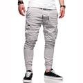 Herren Cargohose Cargohosen Cargohose Jogginghose Jogger Hose Hosen Patchwork Tasche mit Reißverschluss Feste Farbe Komfort Atmungsaktiv Casual Täglich Strassenmode Sport Modisch Schwarz Weiß