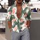 Herren Hemd Hawaiihemd Sommerhemd Grafik-Drucke Anker Umlegekragen Schwarz Gelb Schwarz / Braun Rote Braun Strasse Casual Kurze Ärmel Bedruckt Button-Down Bekleidung Vintage Tropisch Sport