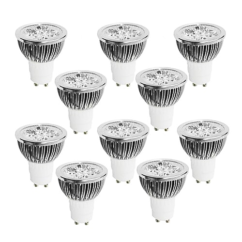 10 stücke 4 watt gu10 led glühbirne tasse strahler kaltweiß warmweiß natürliches licht ac85-265v 40 watt halogenäquivalent Image