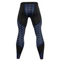 Herren Laufhose Lang Tights Running Tights Leggings Grundschicht Patchwork Grundschicht Sportlich Athlässigkeit Winter Fitness Fitnesstraining Laufen Atmungsaktiv Rasche Trocknung / elastisch / Plaid