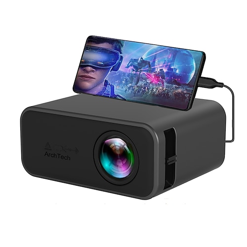 ArchTech YT500 LED Mini Projektor 320x240 Pixel Unterstützt 1080P USB Audio tragbarer Heim Mediaplayer Heimkino Video Beamer VS YG300 Valentinstagsgeschenk Image