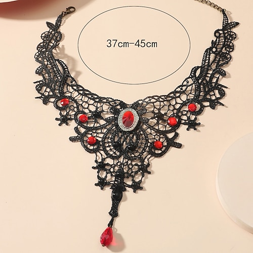 Halskette Spitze Halsband Halskette Punkamp;Gothic Spitze Legierung für Disco Cosplay Karneval Damen Modeschmuck Modeschmuck Image