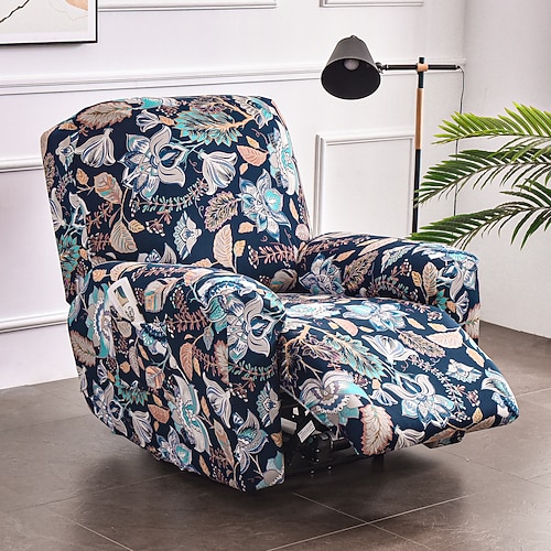 Stretch-Bezüge für Relaxsessel, Schonbezug mit Grafikdruck, rutschfester Spannbezug, Sofa-Möbelschutz mit elastischer Unterseite (beinhaltet 1 Rückenlehnenbezug, 1 Sitzbezug, 2 Armlehnenbezüge) Image