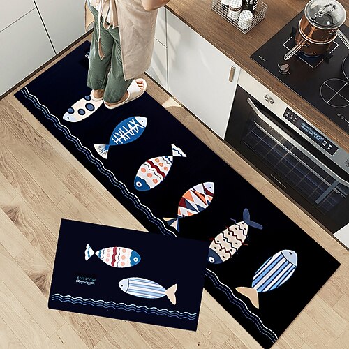 Gewürzküchenmatte, rutschfester, ölbeständiger Teppich, Innen- und Außenmatte, Schlafzimmer-Dekoration, Badezimmermatte, Eingangsteppich, Türmatte Image