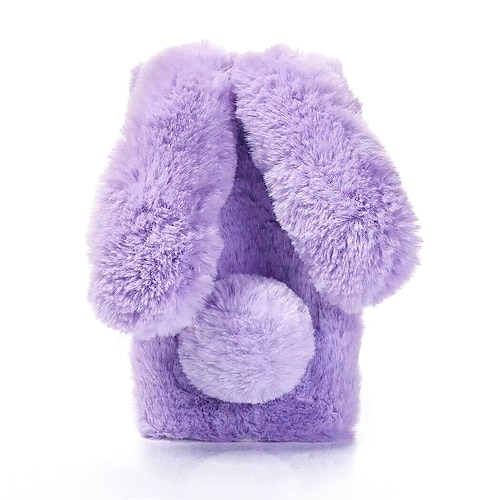 Handy Hülle Handyhüllen Für iPhone 16 15 14 Pro Max Plus 13 12 11 Pro Max Mini Rückseite für Frauen Mädchen Warm Stoßfest Kaninchen Plüsch Weich Textil TPU Image
