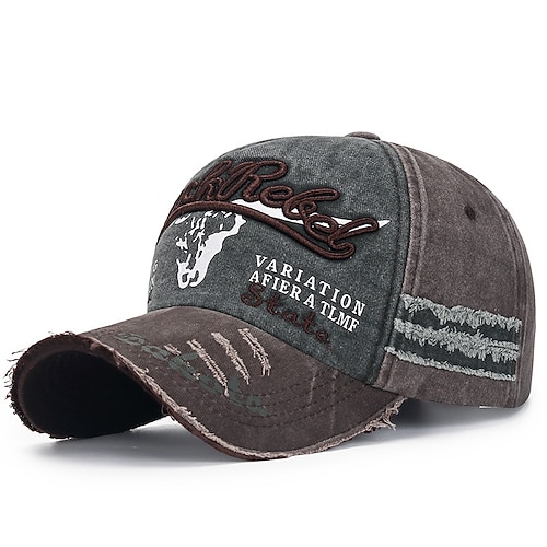 Herren Unisex Cap Basecap Kappe Rote Blau Polyester Jahrgang Reise Strand Design Outdoor Urlaub Farbblock Einstellbar Sonnenschutz Atmungsaktiv Modisch Image