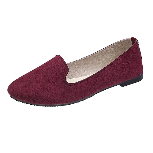 Faltbare Slipper aus Wildleder für Damen mit gewelltem Design – leichte und bequeme Flats für den Alltag Image