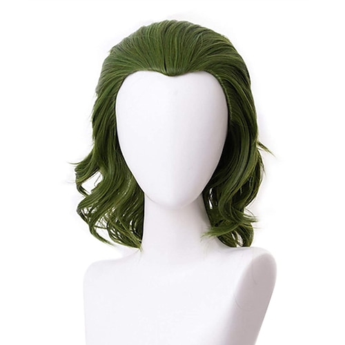 Cosplay Perücken Grün Glatt Synthetische Haare Kurz Perücken Herren Perücken Für die Party Image