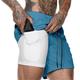 Herren Aktiv Shorts Kurze Hosen Kurze Sporthose Lässige Shorts Tasche Kordelzug Elastische Taille Feste Farbe Komfort Atmungsaktiv Kurz Sports Outdoor Täglich Stilvoll Casual / sportlich WeißBlau