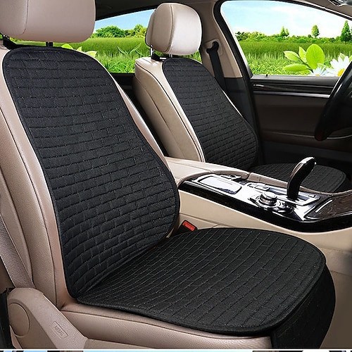 Leinen-Flachs-Autositzbezug – Vordersitzkissenpolster atmängliches Auto-Innenzubehör für Auto-SUV Image