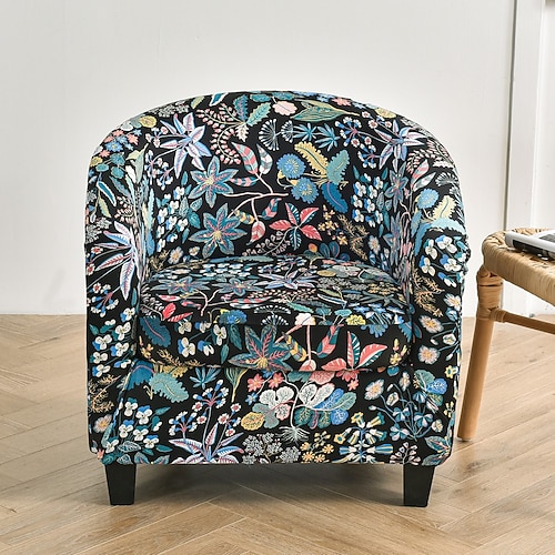 Schonbezug für Clubsessel, Schonbezug für Fasssessel, Stretch-Sesselbezüge, Sesselbezüge, Sofabezug, Couchmöbelschutz mit Sitzkissenbezug, Sofabezüge für das Wohnzimmer Image