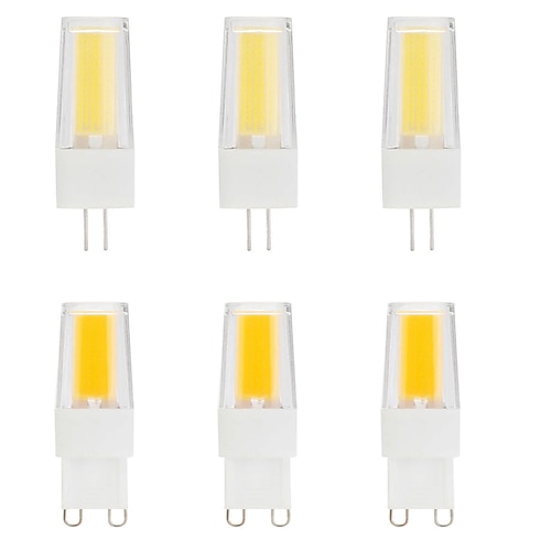 6pcs 5 W LED Doppel-Pin Leuchten 500 lm G9 G4 T 1 LED-Perlen COB Abblendbar Neues Design Warmes Weiß Weiß 220-240 V Image