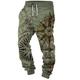 Kompass Vintage Herren 3D-Druck Jogginghose Trainingshose Jogginghose Jogger Hosen Hose Outdoor Strasse Casual Polyester Blau Grün Khaki S M L Mittlere Taillenlinie Elastizität Hose