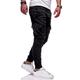 Herren Cargohose Cargohosen Cargohose Jogginghose Jogger Hose Hosen Elastische Taille Pattentasche Feste Farbe Ausgehen Wochenende Baumwollmischung Strassenmode Stilvoll Schwarz Rote