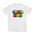 Mario T-Shirt Super Dad Print Streetstyle T-Shirt für Herren Damen Unisex Erwachsene Hot Stamping 100% Baumwolle Casual Daily