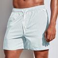 Herren Boardshorts Badeshorts Badehose Schwimmshorts Bademode Sommer-Shorts Strandshorts Kurze Hosen Kordelzug mit Mesh-Futter Elastische Taille Graphic Streifen Atmungsaktiv Weich Kurz Casual