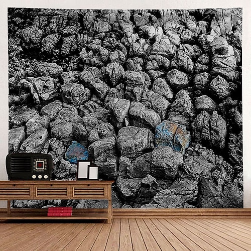 Rock Wandteppich Kunst Dekor Decke Vorhang hängen Zuhause Schlafzimmer Wohnzimmer Dekoration Polyester Wandtuch XXL Natur Image