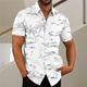 Herren Kokosnussbaum Tropische Pflanzen Hemd Hawaiihemd Sommerhemd Aloha-Shirt Kurzarm Hemd Umlegekragen Modisch Hawaiianisch Designer Outdoor Strasse Casual Schwarz Weiss schwarz Weiß Print S M L