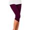 Damen Yogahose Sonnenschutz Bauchkontrolle Po-Lifting Hohe Taille Yoga Fitness Fitnesstraining Capri Leggings Unterteile Violett Schwarz Weiß Sport Sportkleidung Hohe Elastizität Schmaler Schnitt