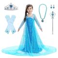 Frozen Prinzessin Elsa Kleid Blumenmädchen Kleid Mädchen Film Cosplay A-Linie Muster-Kleid Weiß Rosa Blau Kindertag Maskerade Hochzeit kleid hochzeitsgast Kleid