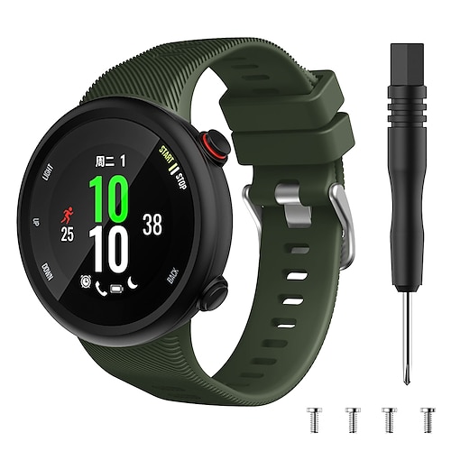 Uhrenarmband für Garmin Forerunner 45/45s Silikon Ersatz Gurt mit Entfernungswerkzeug Atmungsaktiv Sportarmband Armband Image