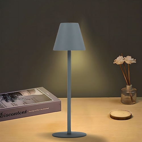Moderne led cordless tisch lampe retro cafe atmosphäre lampe tisch lampe touch dimmen usb lade bar tisch lampe Image